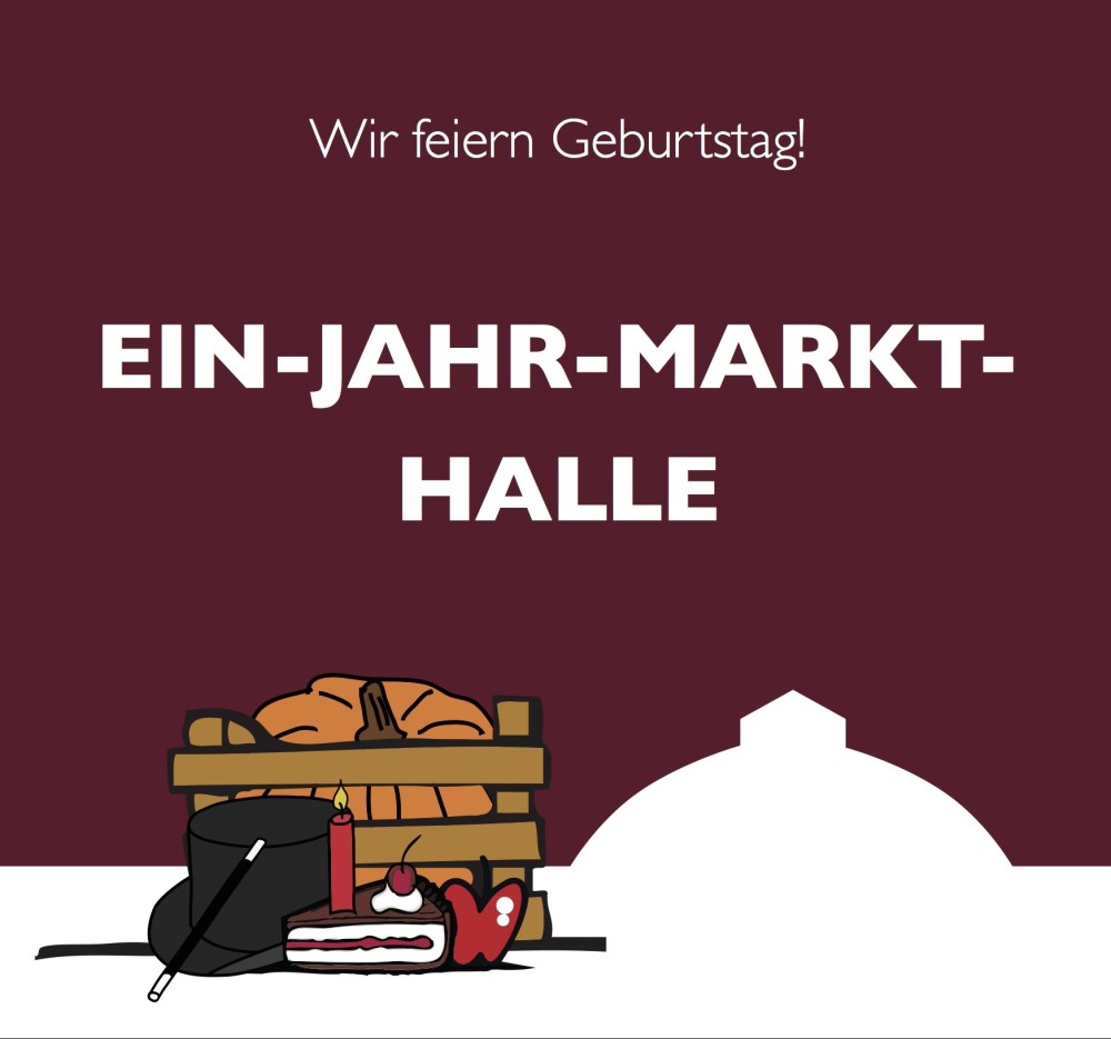 Plakat EIN-JAHR-MARKT-HALLE