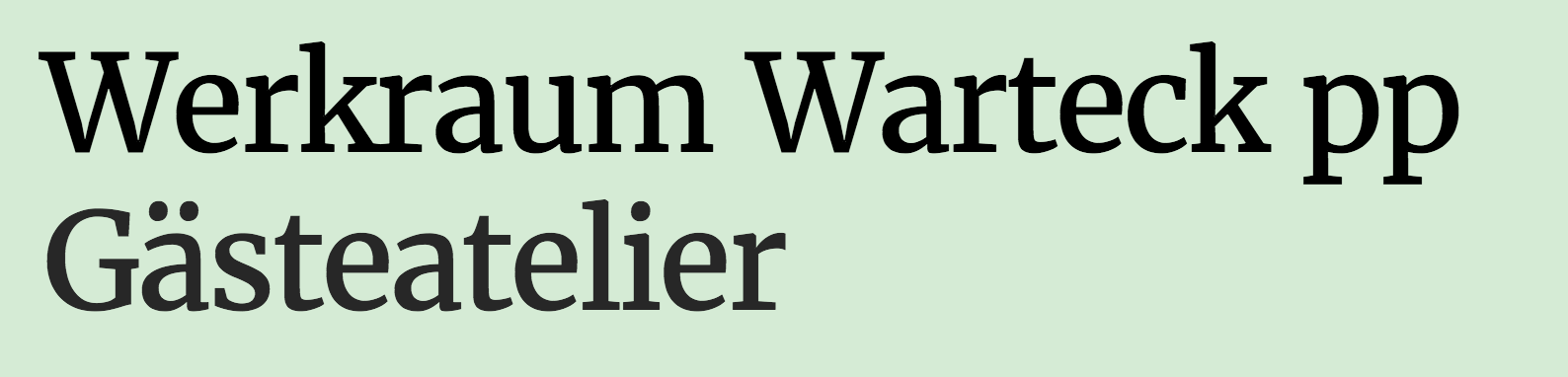 Werkraum Warteck pp Gästeatelier